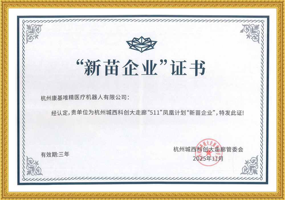 新苗企业证书